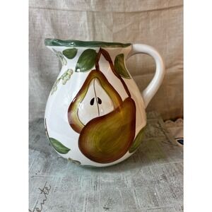Vintage AMERICAN ATELIER Blossom Breeze Large Ceramic Pitcher 7-1/2" Tall
